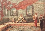 GUARDI, Gianantonio Scene in a Harem painting